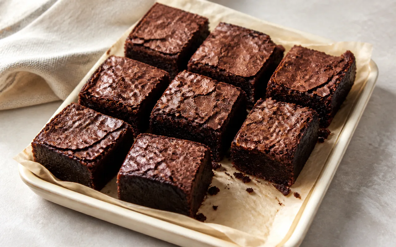 Fotografia de Brownies de chocolate amargo